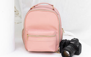Our pink camera bag the Isabella