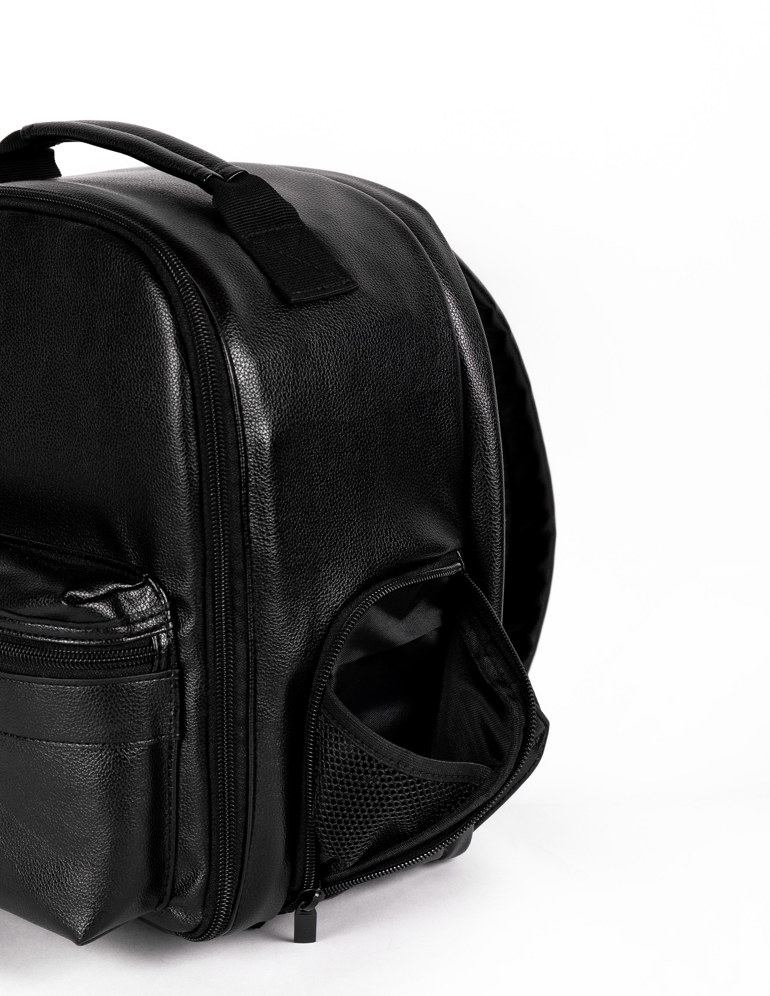 chic camera backpack womens camera bag in black vegan leather